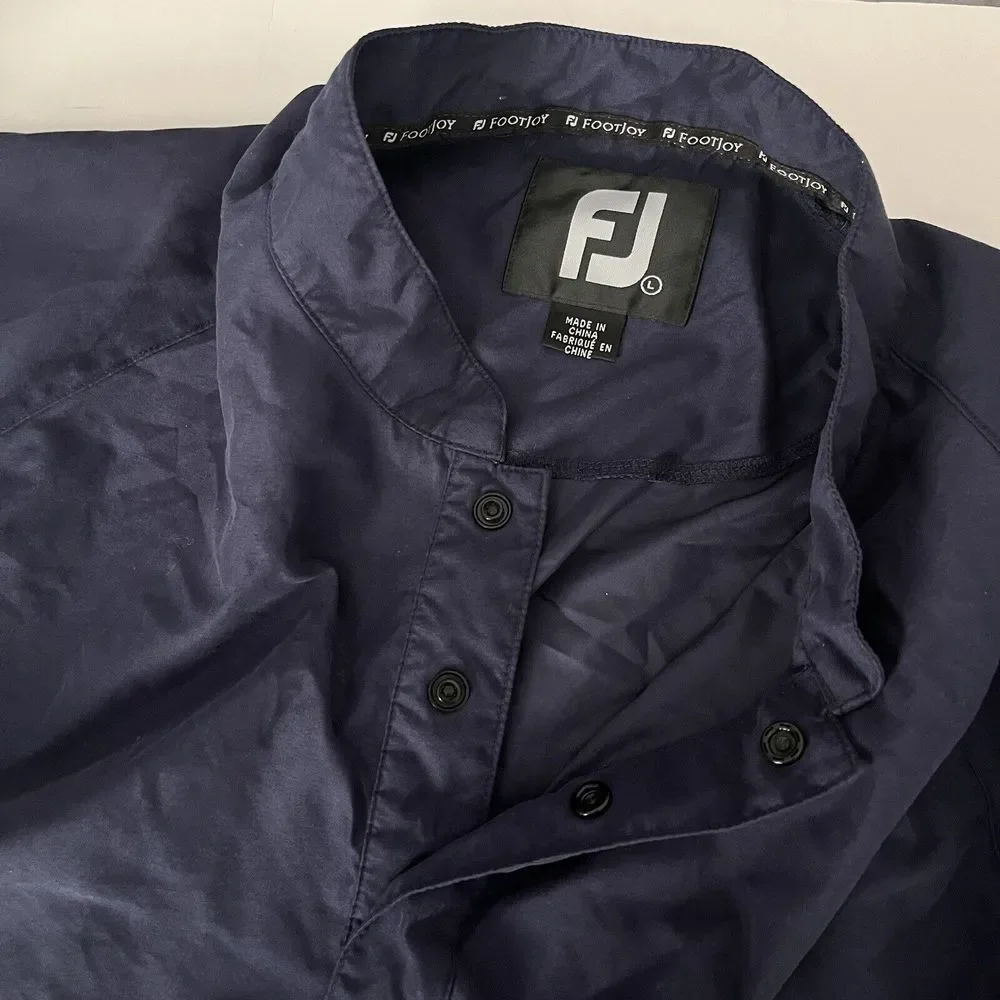 Footjoy Pullover‎ Windbreaker Jacket Navy Blue Mens L